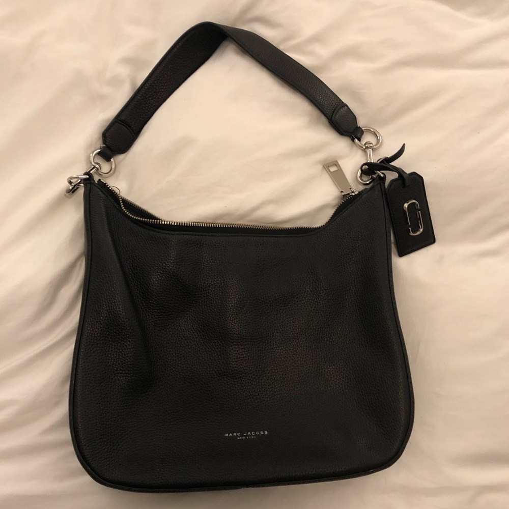 Marc Jacobs black pebble leather handbag